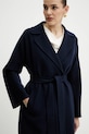 Vlněný kabát Weekend Max Mara 2515011011600 námořnická modř