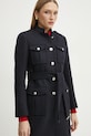 Пальто з домішкою вовни Morgan GDILA темно-синій GDILA