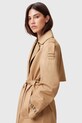 AllSaints trencz bawełniany DEMMI W027OC brązowy SS25