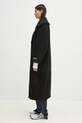 Пальто з домішкою вовни GANNI Textured Boucle Wool W0024 чорний SS25