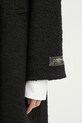 Пальто з домішкою вовни GANNI Textured Boucle Wool чорний W0024