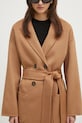 Anine Bing płaszcz wełniany Dylan Coat brązowy A.01.4001