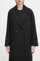 A.P.C. palton de lână Manteau Flora negru WOAJS.F01541