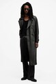 Kožený kabát AllSaints NEO dvojradové čierna M005LB