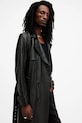 Kožený kabát AllSaints NEO M005LB černá SS25