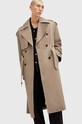Хлопковый тренч AllSaints SPENCER M009OZ бежевый SS25
