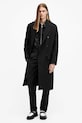 Шерстяное пальто AllSaints ARCADE с подкладкой чёрный M014OB