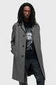 Вовняне пальто AllSaints GOODMAN з підкладкою сірий M017OB