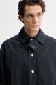 A.P.C. płaszcz bawełniany mac arthur COERC.H01535 granatowy