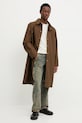 A.P.C. płaszcz bawełniany mac arthur COERC.H01535 brązowy SS25