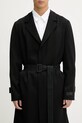 MM6 Maison Margiela palton negru SH0AA0009