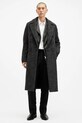 AllSaints palton de lana ADLER cu captuseala gri M068OB