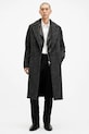 AllSaints płaszcz wełniany ADLER wełna szary M068OB