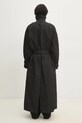 Trench kabát VETEMENTS Metalized Wrinkled Trenchcoat UA66CO100B černá SS25
