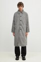MKI MIYUKI ZOKU palton Faux Alpaca Car Coat cu captuseala gri FAUX.ALPACA.CAR.COAT.LI