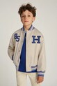 Дитяча куртка-бомбер Tommy Hilfiger з підкладкою бежевий KB0KB09367.PPYA