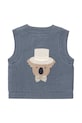 Băieți Donsje vestă de in pentru copii Larsel Linen Gilet Groom 4096401.98.128 albastru