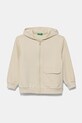 Детски памучен суичър United Colors of Benetton памук бежов 3T31G503Q.P.Seasonal
