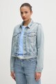 Calvin Klein Jeans kurtka jeansowa bez kaptura niebieski J20J224544
