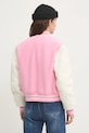 Îmbrăcăminte Tommy Jeans jachetă bomber din amestec de lână DW0DW19320 roz