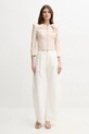 Elisabetta Franchi geaca de piele GD45Z51E2 bej SS25
