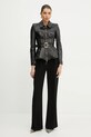 Elisabetta Franchi bőrdzseki GD46Z51E2 fekete SS25