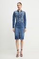 Elisabetta Franchi kurtka jeansowa BJ37I51E2 niebieski SS25