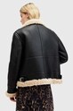 Kožená bunda AllSaints LOREL čierna W069LB