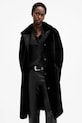 AllSaints palton cu doua fete SERRA cu captuseala negru W119LB