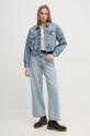 Tommy Hilfiger geacă din denim WW0WW43731 albastru SS25