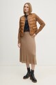 Пухено яке с вълна Tommy Hilfiger WW0WW44343 кафяв SS25