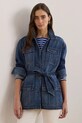 Lauren Ralph Lauren kurtka jeansowa bez kaptura niebieski 200957686