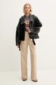 Îmbrăcăminte Pinko geaca ramones de piele 104877.A21L negru