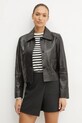 Шкіряна куртка Karl Lagerfeld чорний A1W15044