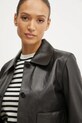 Шкіряна куртка Karl Lagerfeld A1W15044 чорний