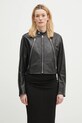 MM6 Maison Margiela kurtka skórzana nieocieplane czarny S52AM0317