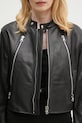 Кожаная куртка MM6 Maison Margiela чёрный S52AM0317
