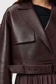 Usnjena jakna AllSaints OPHELIA W045LB bordo NC25