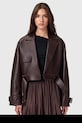 AllSaints geacă de piele OPHELIA W045LB burgundia