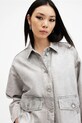Хлопковая джинсовая куртка AllSaints HETTIE W106PB серый SS25