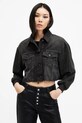 Хлопковая куртка AllSaints ANDERS джинс чёрный W117PB