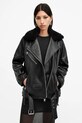 AllSaints geacă de piele VENDRA cu captuseala negru W136LB