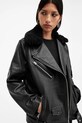 Îmbrăcăminte AllSaints geacă de piele VENDRA W136LB negru