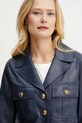 Kožená bunda Luisa Spagnoli tmavomodrá 541695