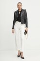 Шкіряна куртка Marciano Guess PEGGY 5RGL11.7167Z чорний SS25
