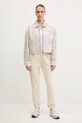adidas Originals pamut kabát AOP CROP JACKET JC8853 bézs SS25