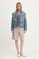 Τζιν μπουφάν MM6 Maison Margiela S52AM0308.M30018 μπλε SS25