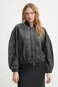 AERON kurtka bomber skórzana KELLY czarny JK125554