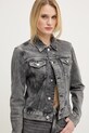 Rifľová bunda Moschino Jeans sivá 0512.3219