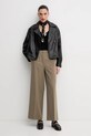 Pepe Jeans bőrdzseki GRETA PL402527 fekete SS25